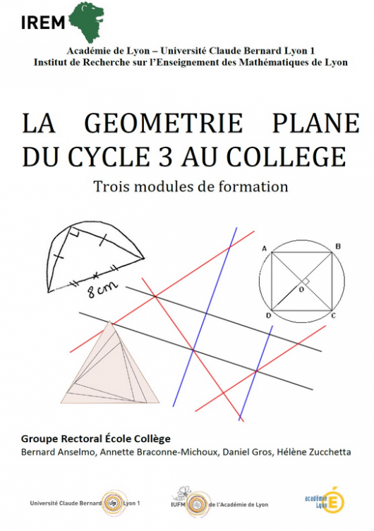 La géométrie plane du cycle 3 au collège : trois modules de formation