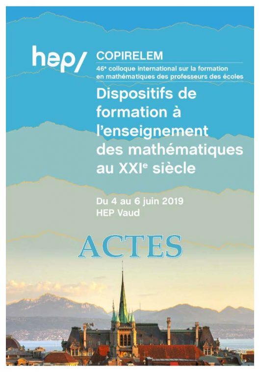 Actes du colloque de Lausanne (version numérique)
